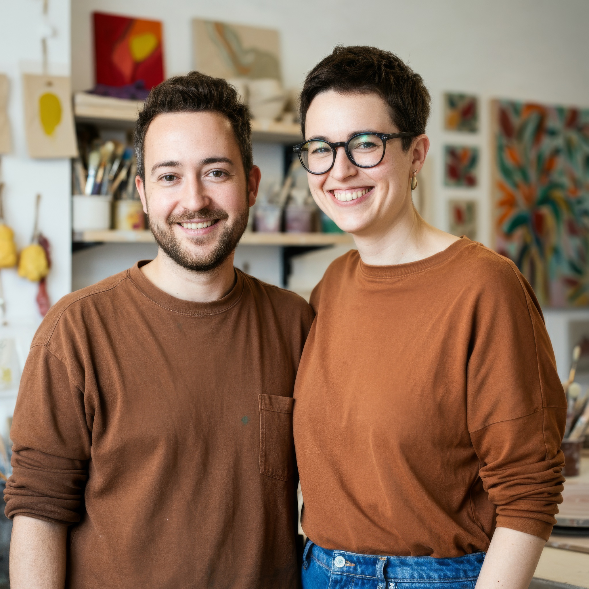 Leo und Ina, die Besitzer des Kunstraums